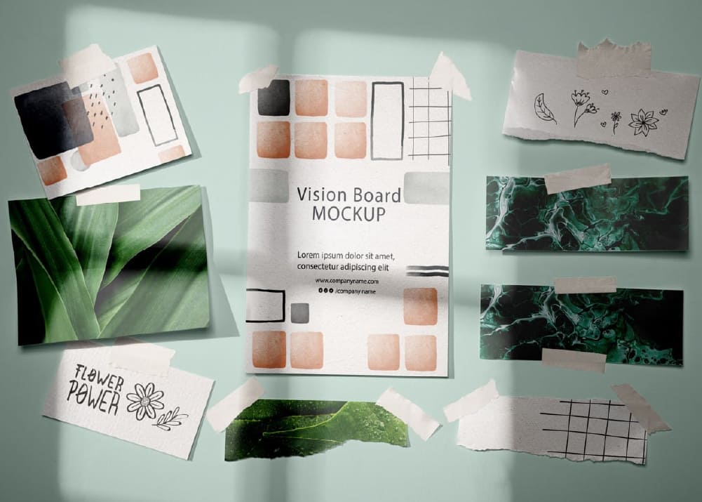 moodboard identité visuelle image de marque identité de marque branding couleurs logo