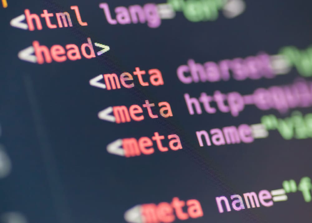 Balise meta title HTML tag code développement site web SEO